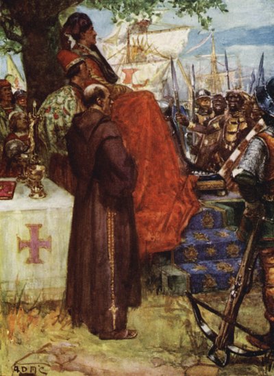 DAzambuja Receiving the Native Chief at Elmina by Arthur David McCormick
